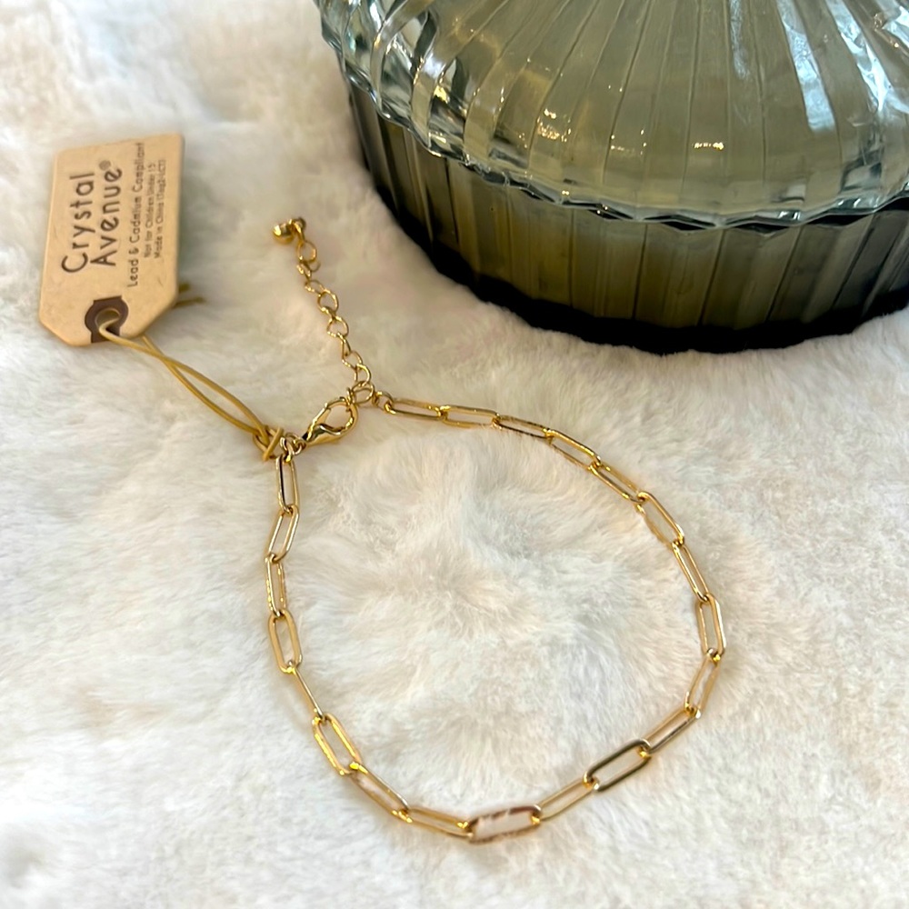 Goldtone Linked Chain Bracelet